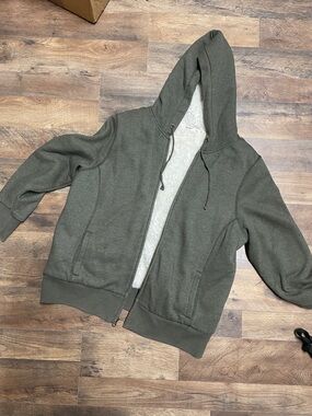 Old Navy Olive Green Zip-Up Hoodie Jacket